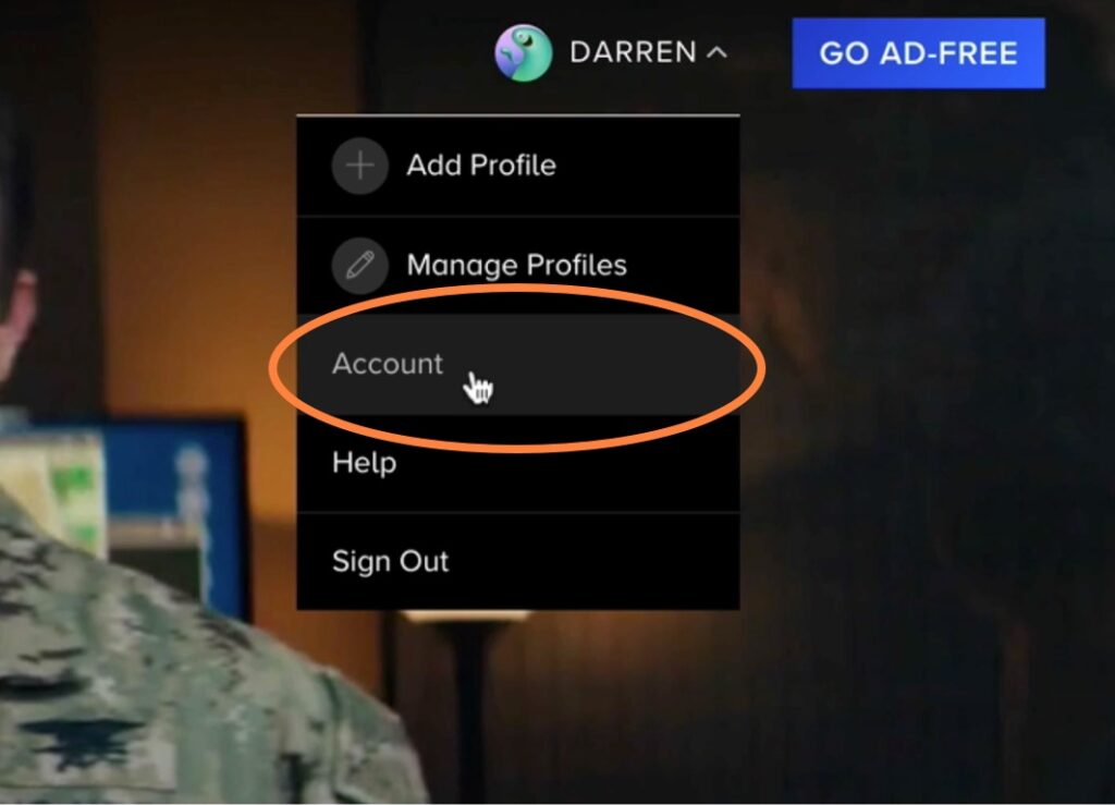 Paramount Plus account settings