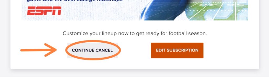 Sling TV continue cancellation