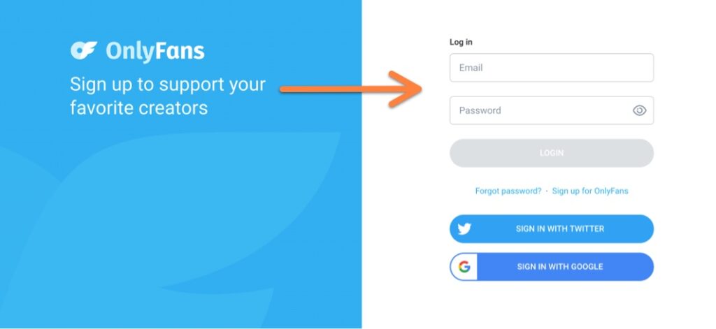 OnlyFans Log in to account