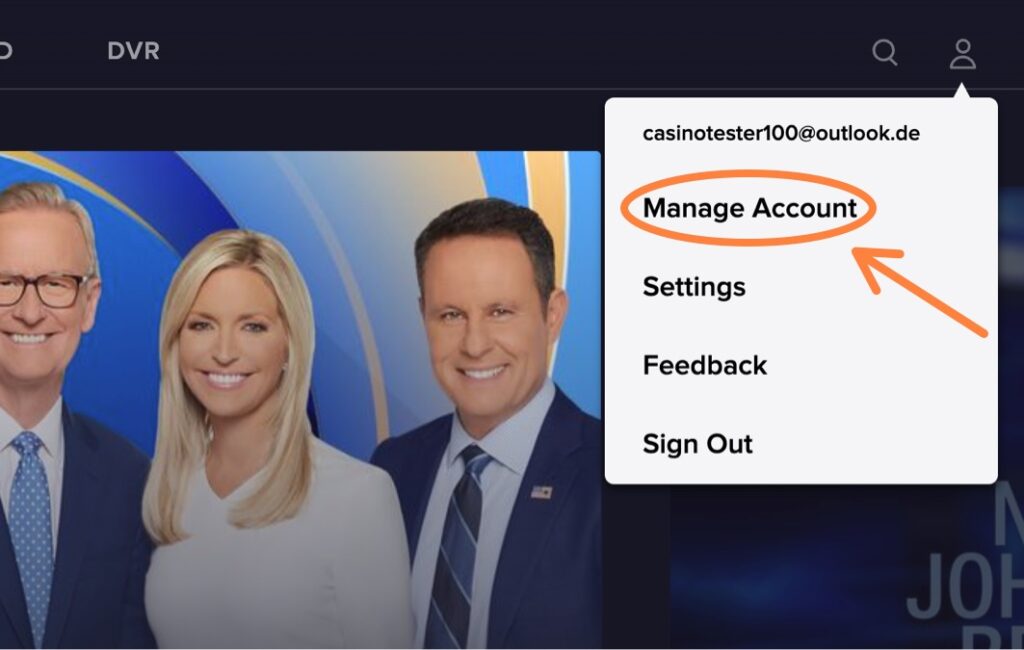 Sling TV Manage Account