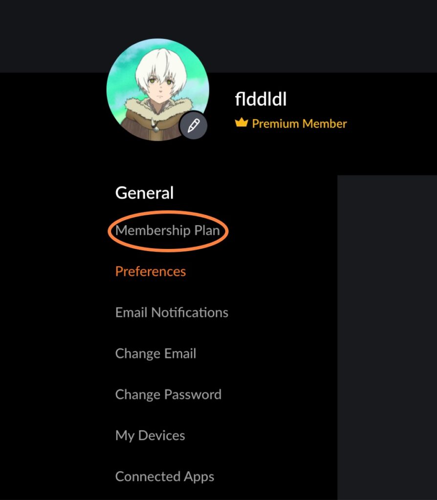 Open CrunchyRoll Membership Plan