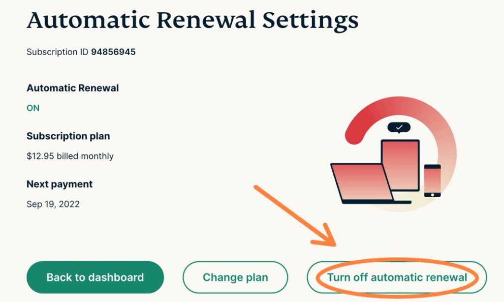 ExpressVPN subscription turn off automatic renewal