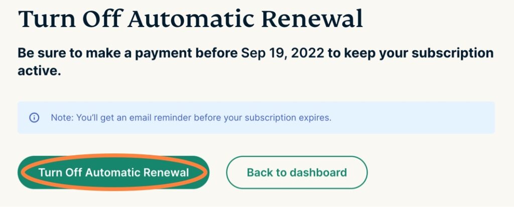 Repeat Turn Off Automatic Renewal ExpressVPN cancellation