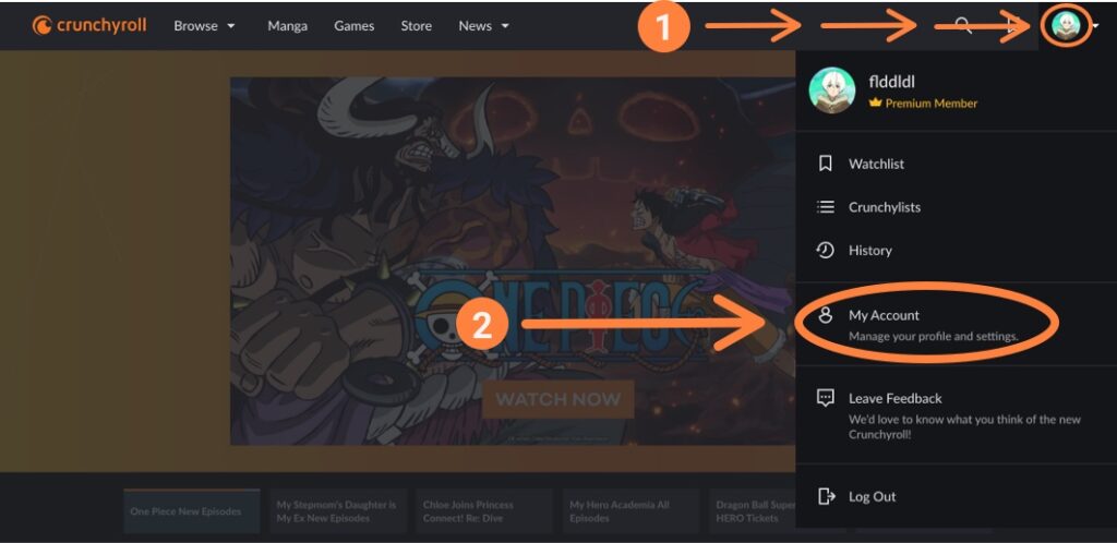 Manage CrunchyRoll Membership