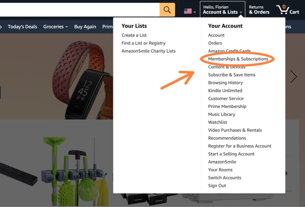Cancel Amazon subscription manage subscriptions