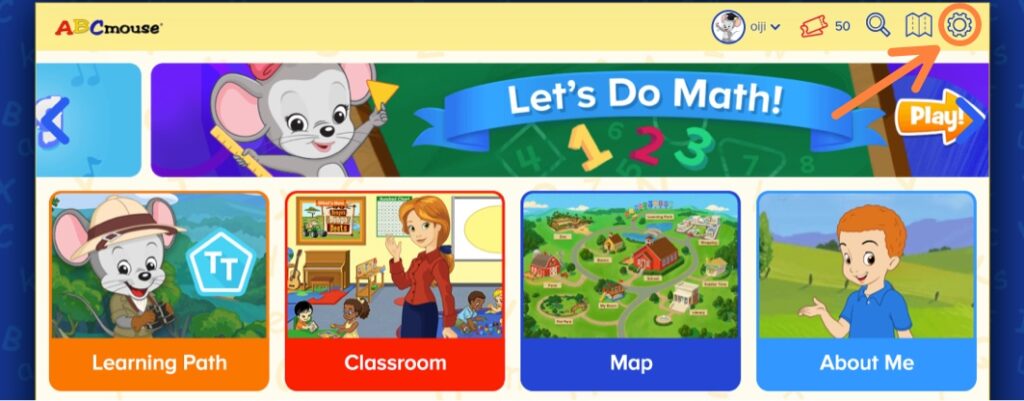 ABCMouse Open settings
