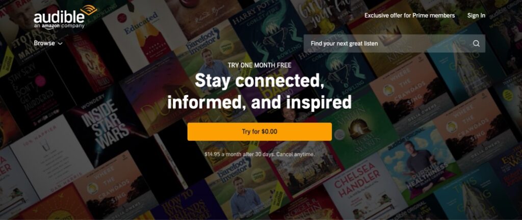 Cancel audible subscription Sign In
